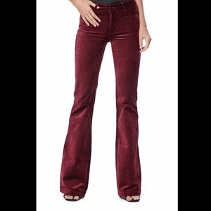 PAIGE Genevieve Flared Velvet Pants - NWT